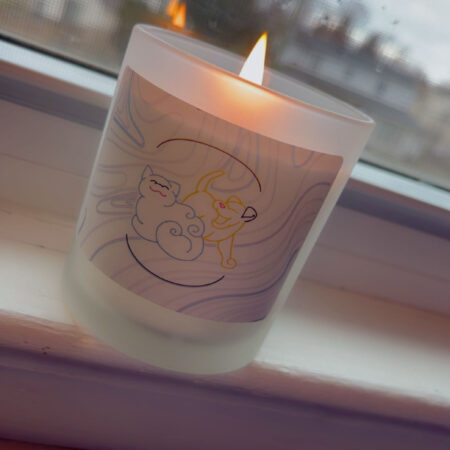 Frosted Glass Candle, 11oz | Bennie & Celeste