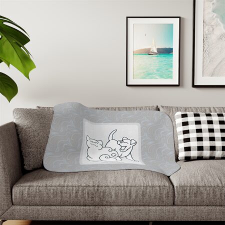 Black&White Outline - Sherpa Blanket, Two Colors | Bennie & Celeste